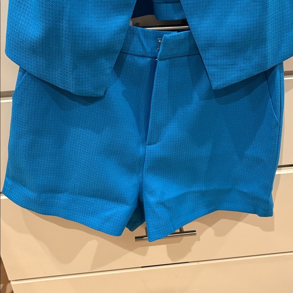 Commense Blue Textured Buttoned Top - Picture 7 of 9